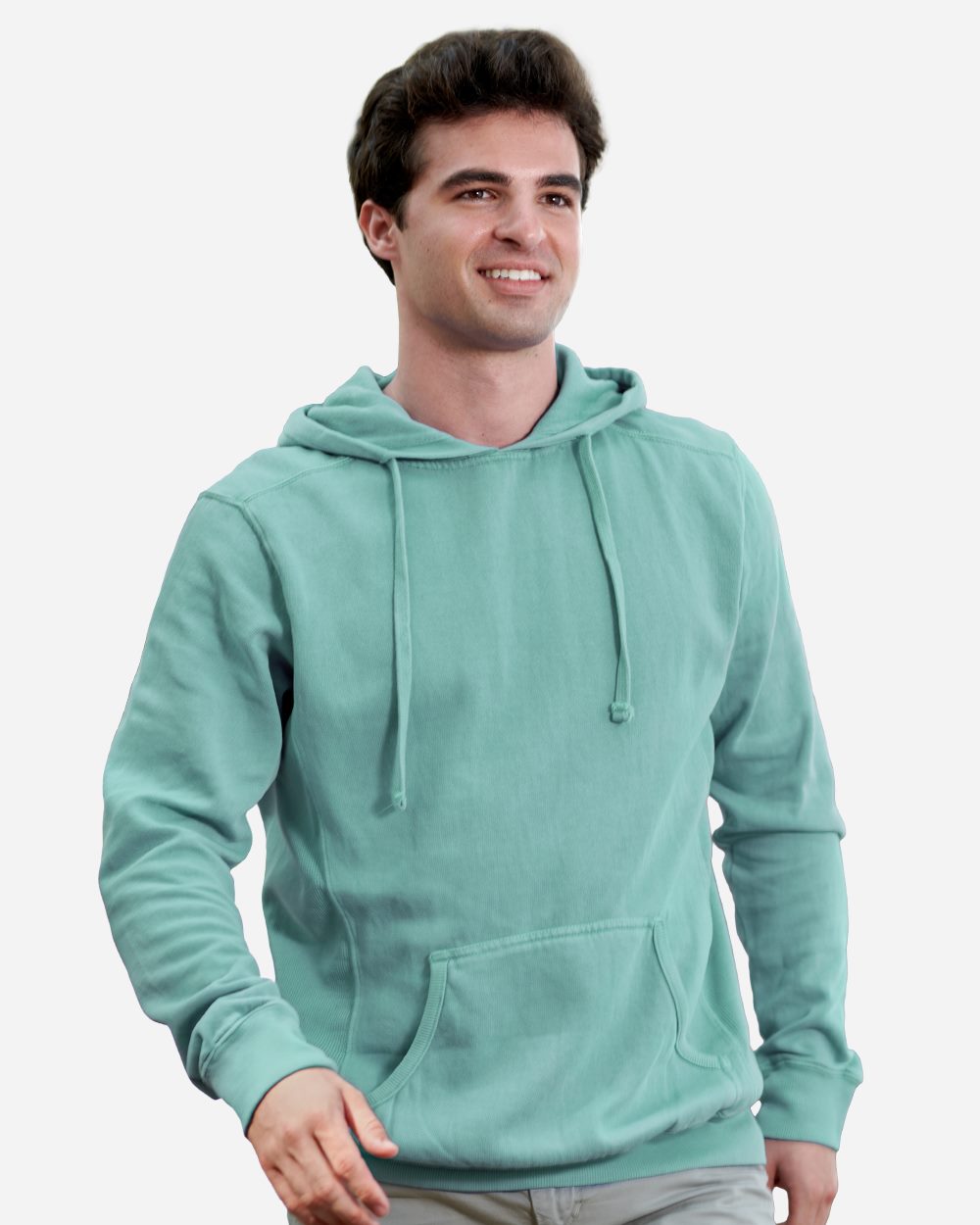 Unisex Pigment-Dyed Fleece Hooded Sweatshirt