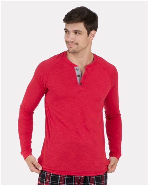 Unisex Henley Long Sleeve T-Shirt Image 1