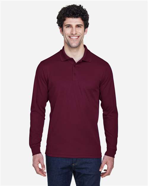 Men's Pinnacle Performance Long Sleeve Piqué Polo Image 3