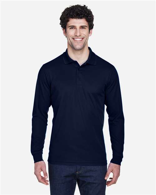 Men's Pinnacle Performance Long Sleeve Piqué Polo Image 7