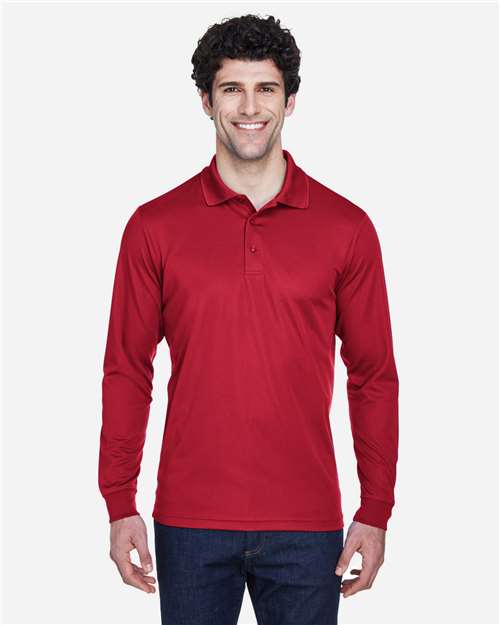 Men's Pinnacle Performance Long Sleeve Piqué Polo Image 8