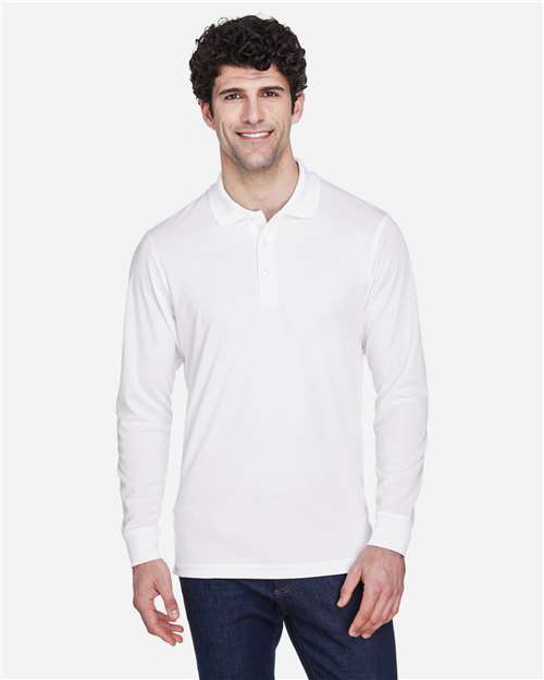 Men's Pinnacle Performance Long Sleeve Piqué Polo Image 11