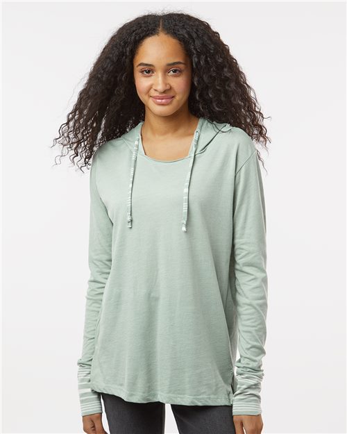 Women's Heathered Jersey Hooded Tunic Image 1