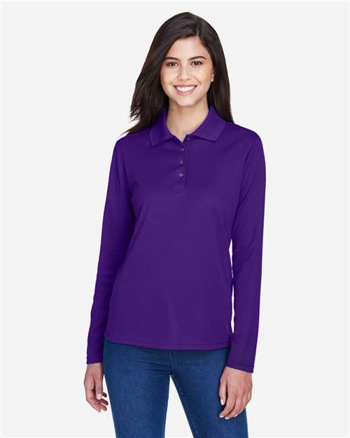 Women's Pinnacle Performance Long Sleeve Piqué Polo Image 3