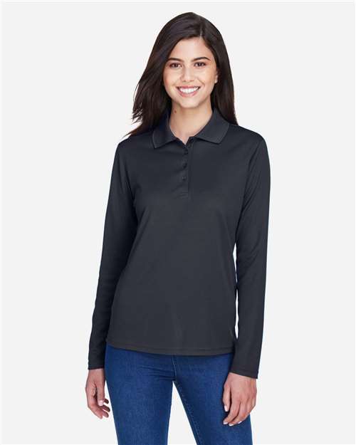 Women's Pinnacle Performance Long Sleeve Piqué Polo Image 4