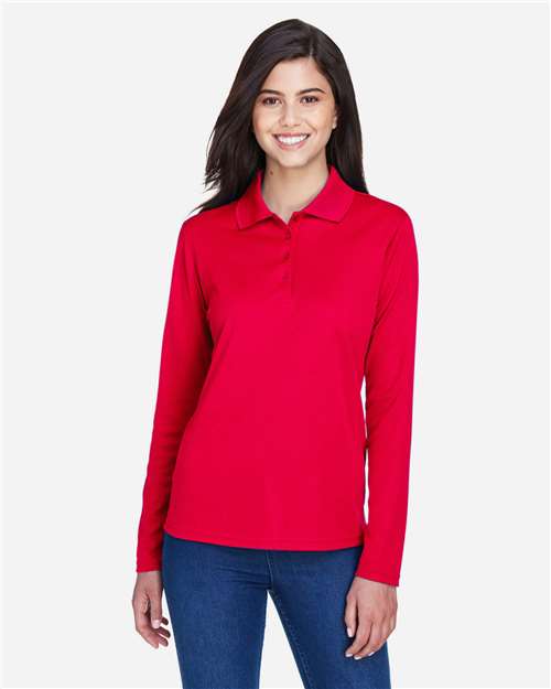 Women's Pinnacle Performance Long Sleeve Piqué Polo Image 6