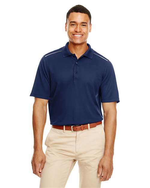 Men's Radiant Performance Piqué Polo with Reflective Piping Image 3