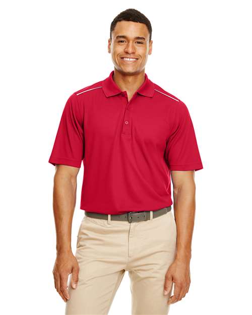 Men's Radiant Performance Piqué Polo with Reflective Piping Image 4