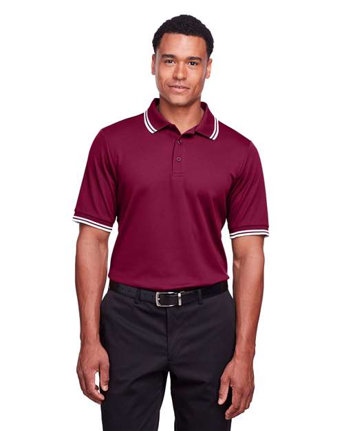 Men's CrownLux Performance® Plaited Tipped Polo Image 3
