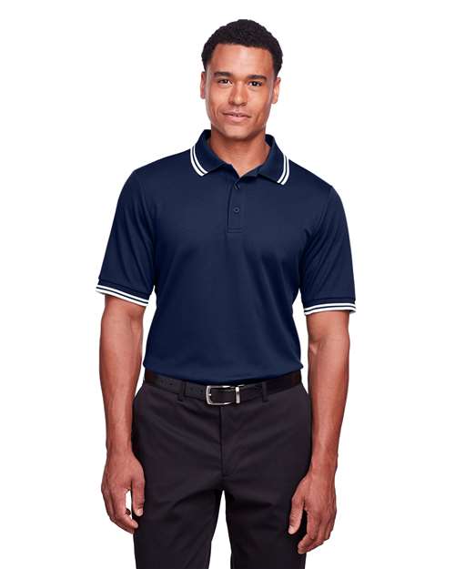 Men's CrownLux Performance® Plaited Tipped Polo Image 6