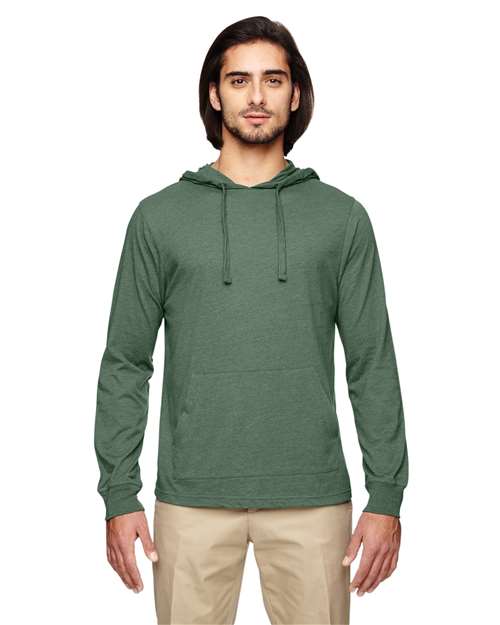 Unisex Eco Jersey Pullover Hooded Long Sleeve T-Shirt