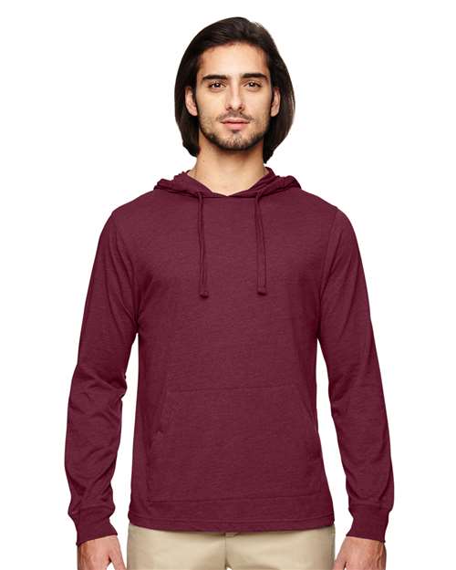 Unisex Eco Jersey Pullover Hooded Long Sleeve T-Shirt Image 3