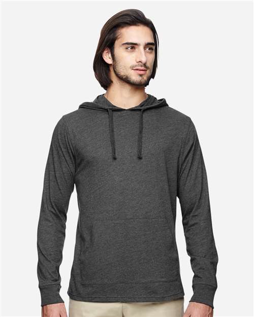 Unisex Eco Jersey Pullover Hooded Long Sleeve T-Shirt Image 4
