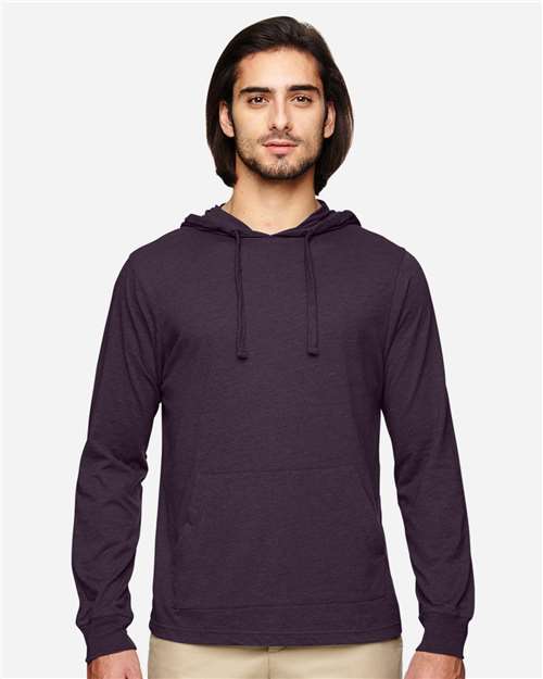 Unisex Eco Jersey Pullover Hooded Long Sleeve T-Shirt Image 5