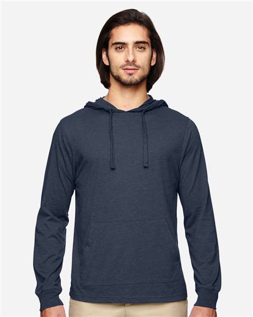 Unisex Eco Jersey Pullover Hooded Long Sleeve T-Shirt Image 6