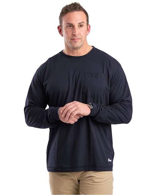 Men's Tall Performance Long Sleeve Pocket T-Shirt Image 3