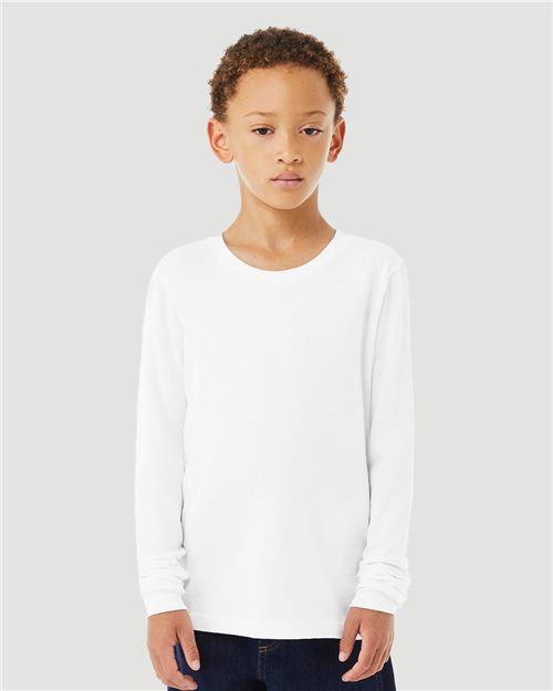Youth Heather CVC Long Sleeve Tee Image 1