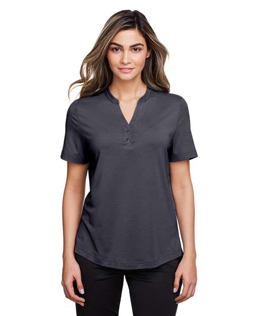 Women's JAQ Snap-Up Stretch Performance Polo Image 3