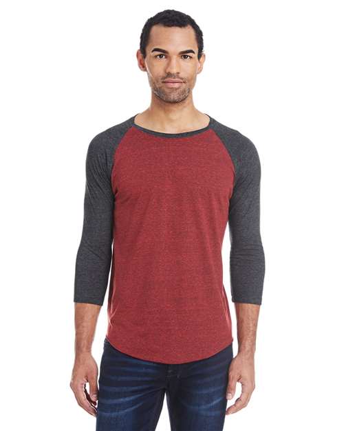 Unisex Triblend Three-Quarter Sleeve Raglan T-Shirt