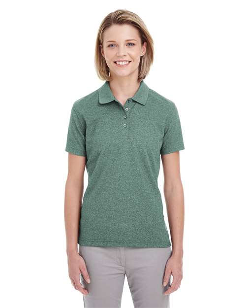 Women's Heathered Pique Polo Image 2