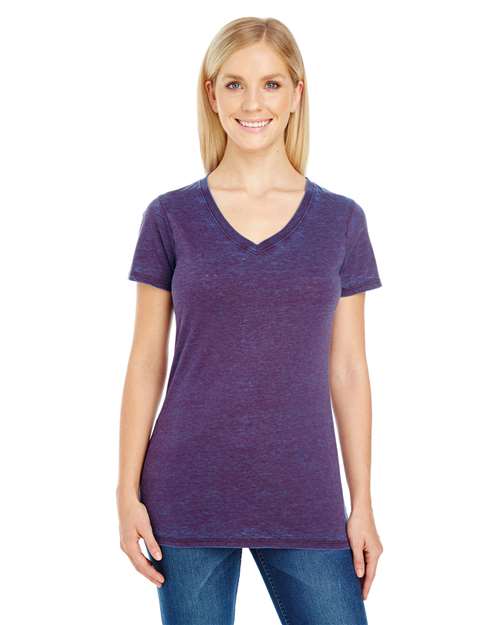 Women's Cross Dye V-Neck T-Shirt Image 2