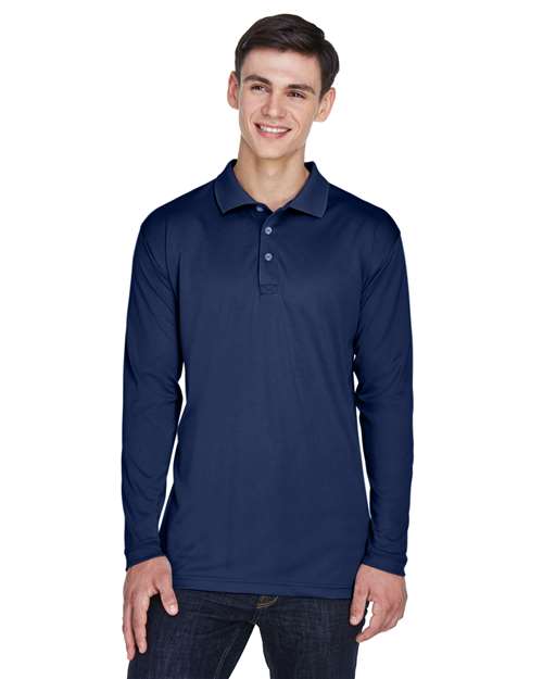 Men's Cool & Dry Sport Long Sleeve Polo Image 3