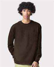 Unisex Super Heavyweight Long Sleeve Pocket Tee Image 1