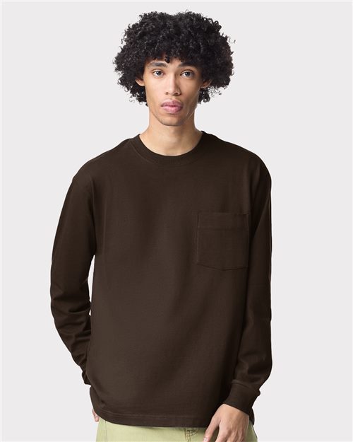Unisex Super Heavyweight Long Sleeve Pocket Tee Image 1
