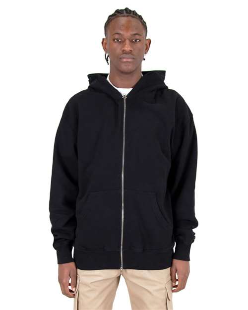 Unisex Max Heavy Fleece Garment-Dyed Double-Zip Hooded Sweatshirt Image 2