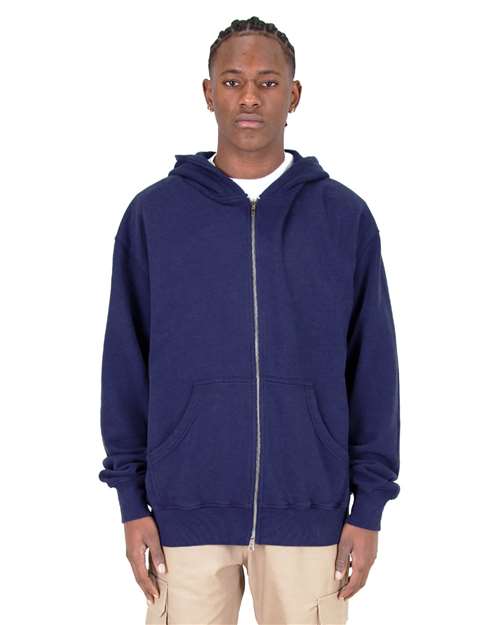 Unisex Max Heavy Fleece Garment-Dyed Double-Zip Hooded Sweatshirt Image 3