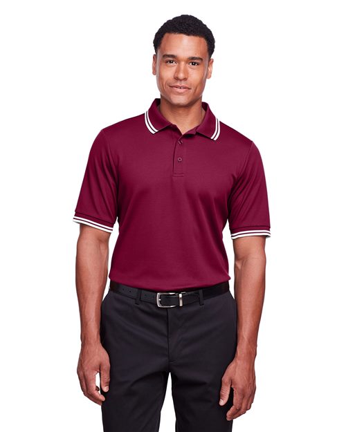 Men's CrownLux Performance® Plaited Tipped Polo