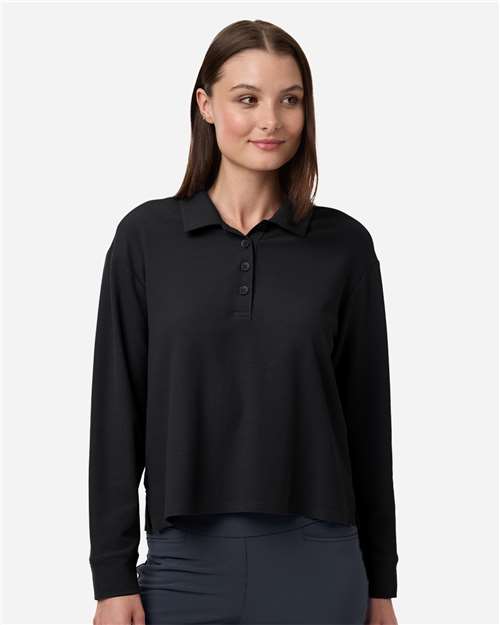 Women's Beyond Long Sleeve Loose Polo Image 2