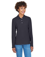 Women's Pima Piqué Long Sleeve Polo Image 1