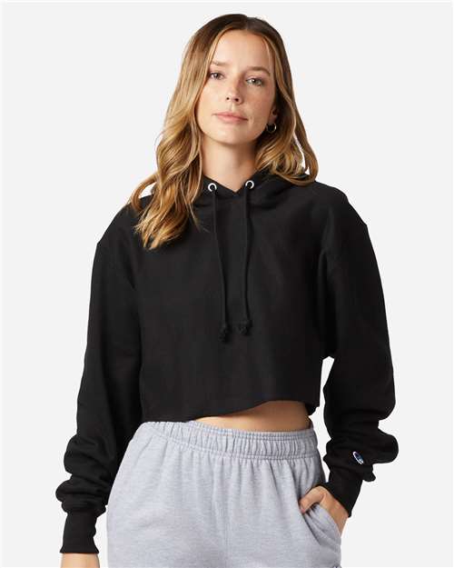 Women's Reverse Weave® Hooded Cropped Sweatshirt Image 2