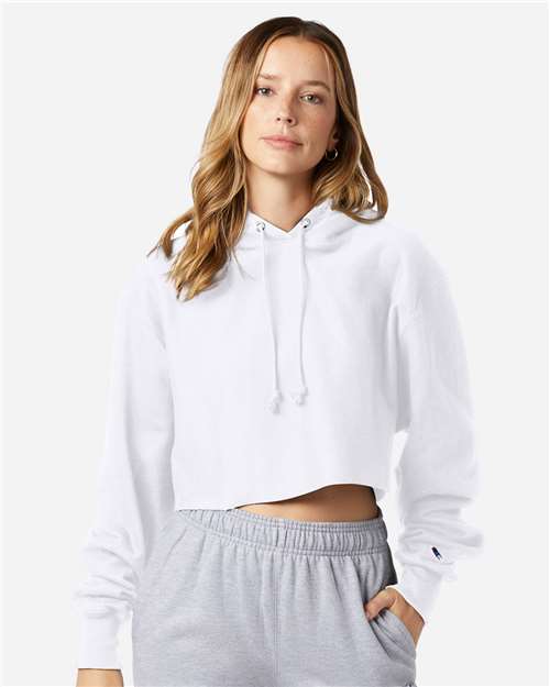 Women's Reverse Weave® Hooded Cropped Sweatshirt Image 5