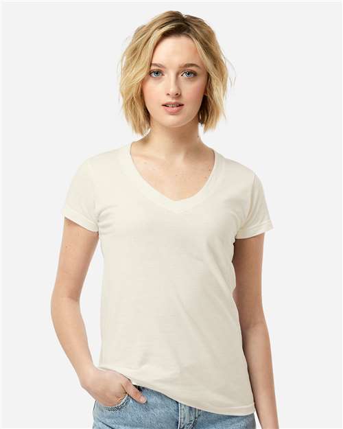 Women's Fine Jersey V-Neck T-Shirt Image 7