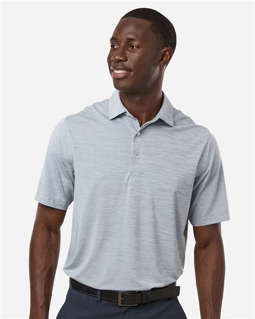 Men's Bohemian Striped Heather Performance Polo Image 4