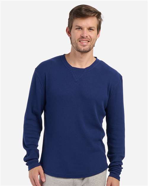 Men's Waffle Knit Long Sleeve T-Shirt Image 4