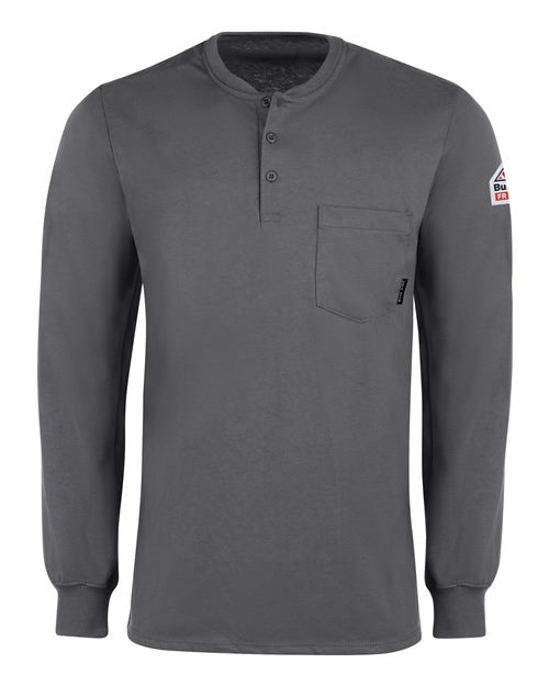 Men's Long Sleeve Tagless Henley Shirt Image 2
