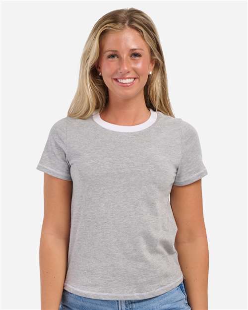 Women's Contrast Stitch Baby Tee Image 4