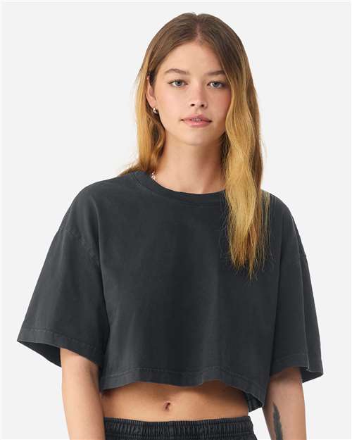 Women's Garment-Dyed Cropped Tee Image 4