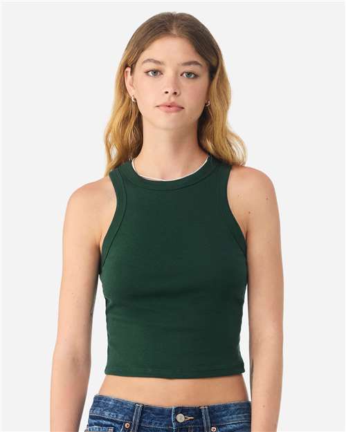 Women's Micro Rib Racer Tank Image 5
