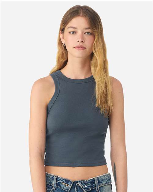 Women's Micro Rib Racer Tank Image 11