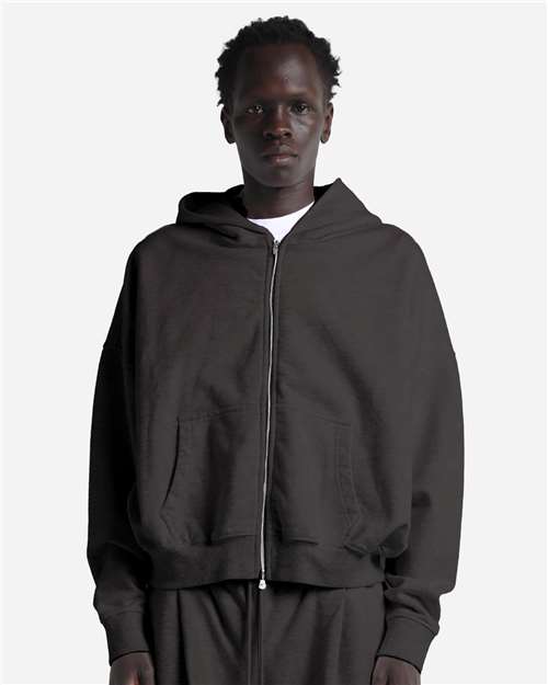 Unisex Garment-Dyed Cropped Full-Zip Hooded Sweatshirt Image 5