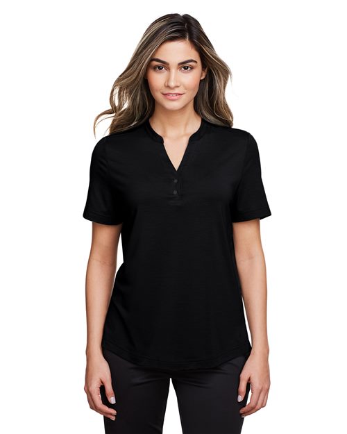 Women's JAQ Snap-Up Stretch Performance Polo Image 1