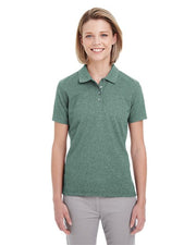 Women's Heathered Pique Polo Image 1