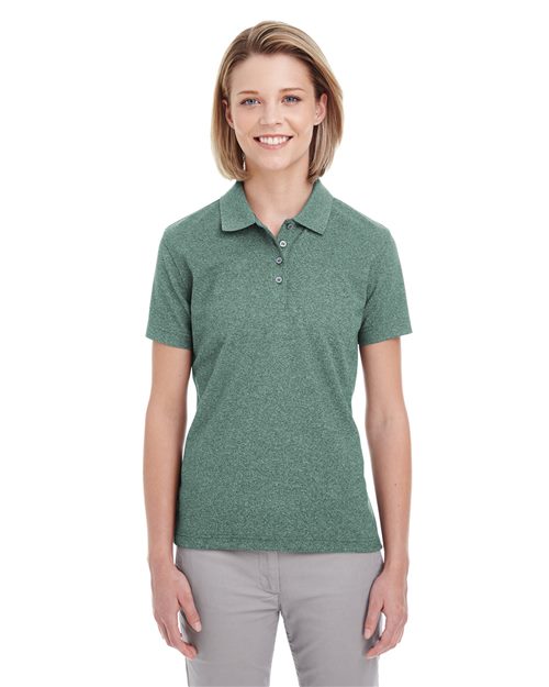 Women's Heathered Pique Polo Image 1