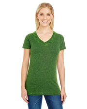 Women's Cross Dye V-Neck T-Shirt Image 1