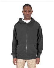 Unisex Max Heavy Fleece Garment-Dyed Double-Zip Hooded Sweatshirt Image 1