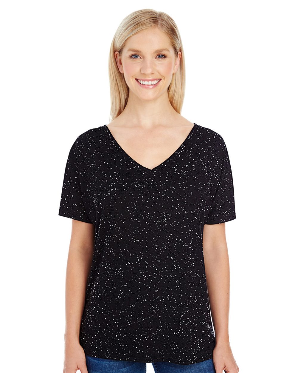 Women's Tri-Blend Fleck V-Neck T-Shirt